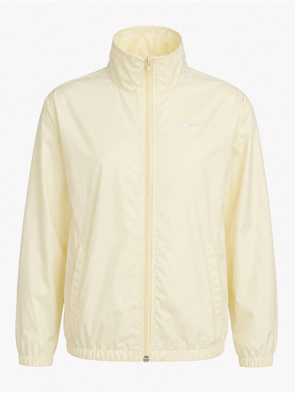 Nike Women's Pale Yellow Bomber-Style Full-Zip Jacket